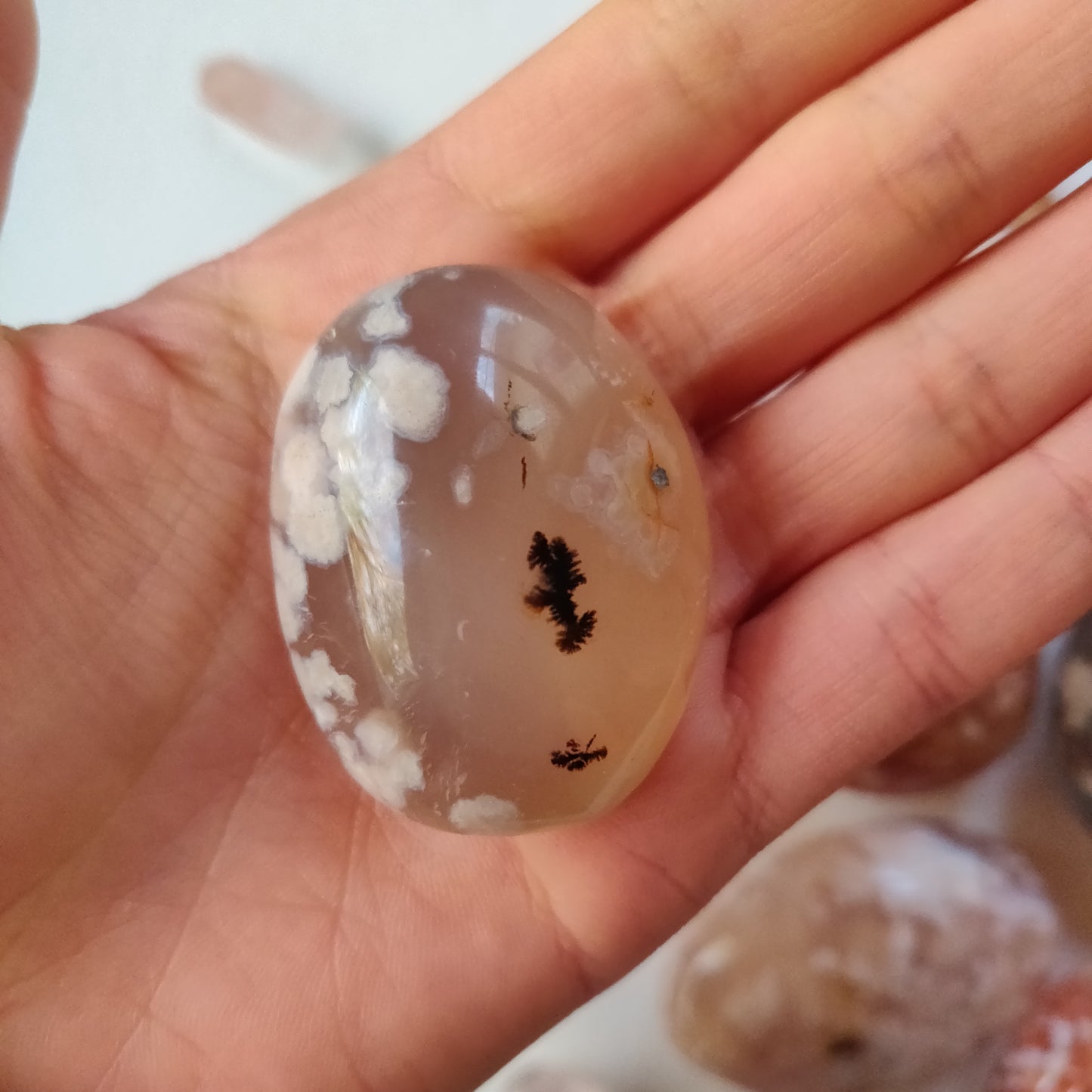 Flower Agate Pocket Stone(#7)