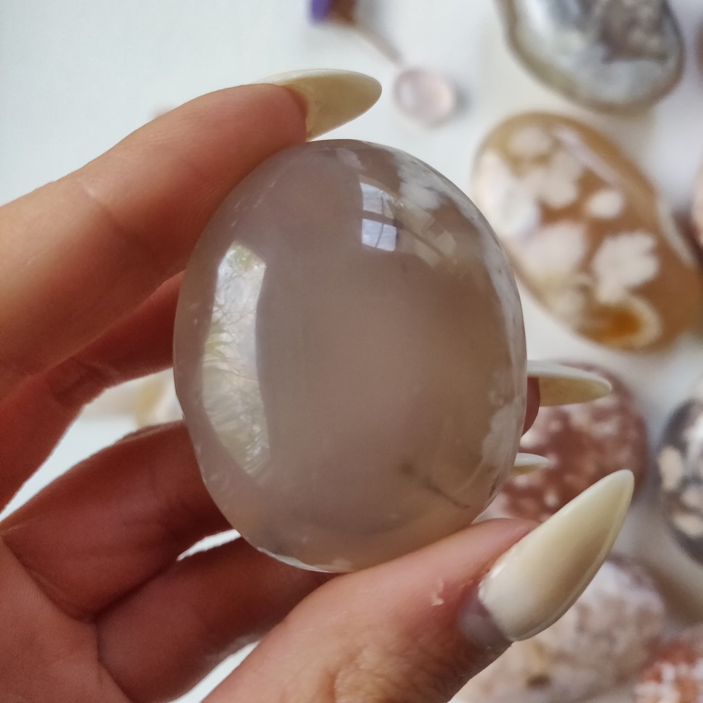Flower Agate Pocket Stone(#7)