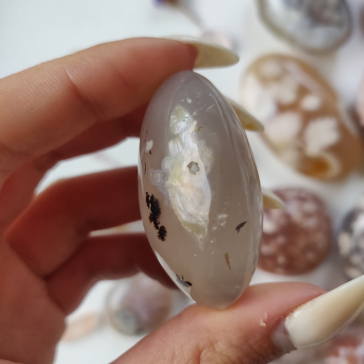 Flower Agate Pocket Stone(#7)