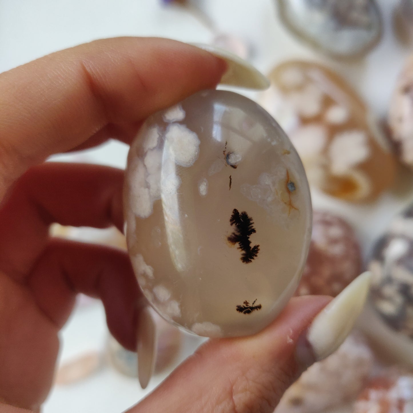 Flower Agate Pocket Stone(#7)