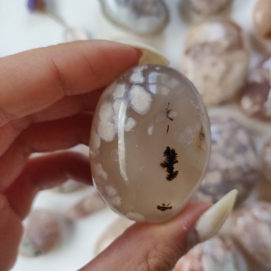 Flower Agate Pocket Stone(#7)