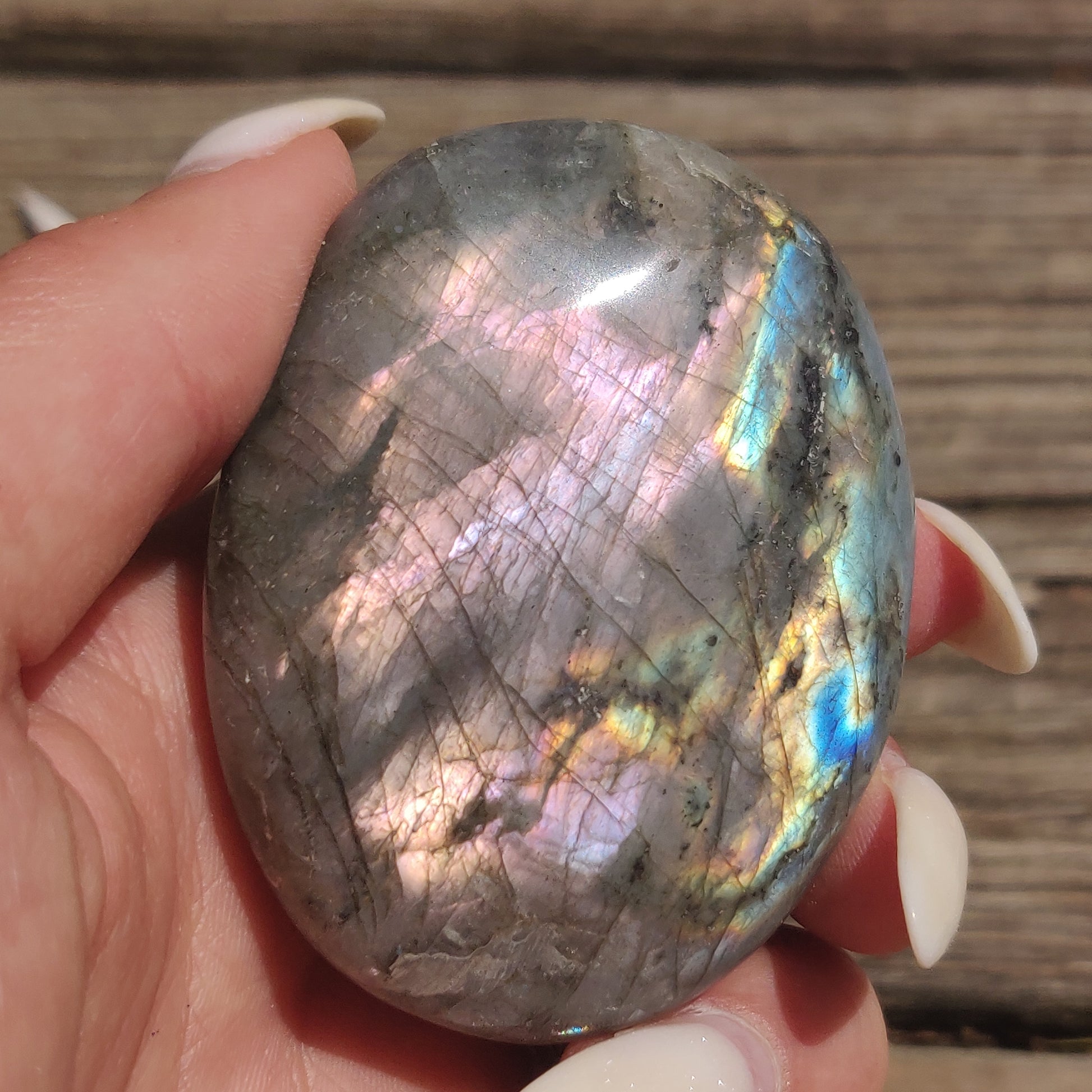 Labradorite Palm Stone (#218) - Simply Affinity