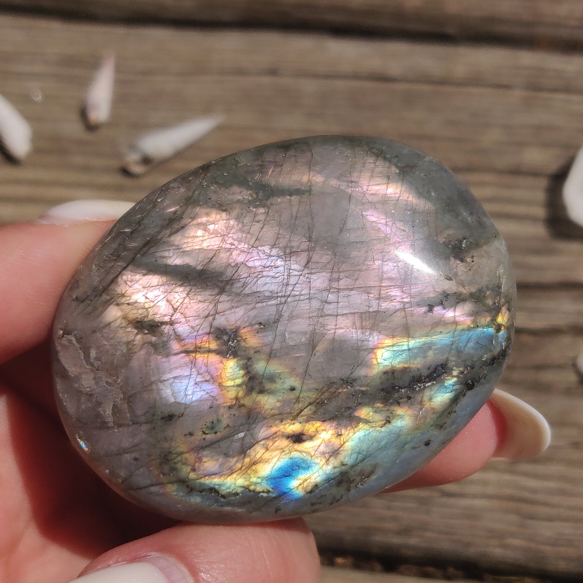Labradorite Palm Stone (#218) - Simply Affinity