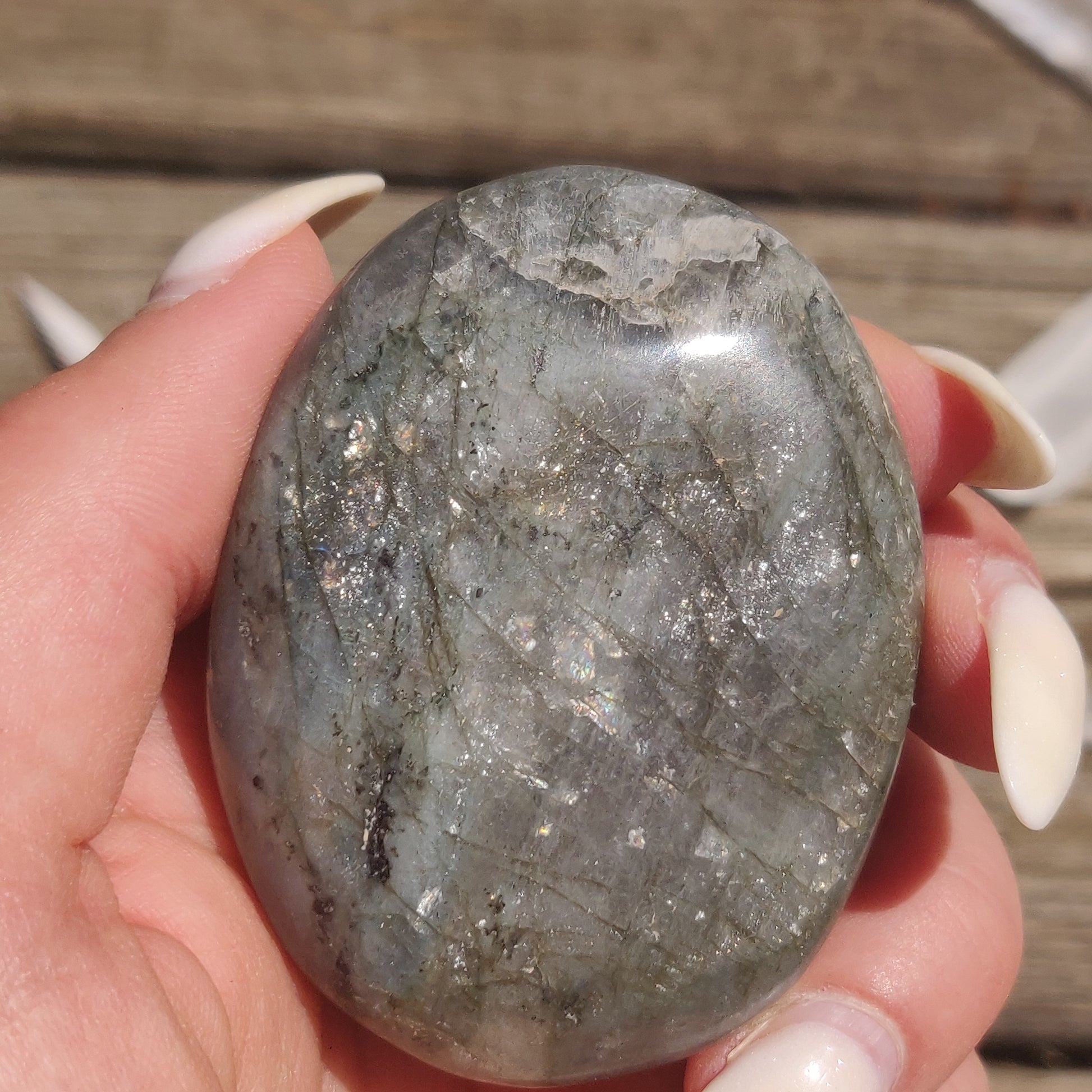 Labradorite Palm Stone (#218) - Simply Affinity