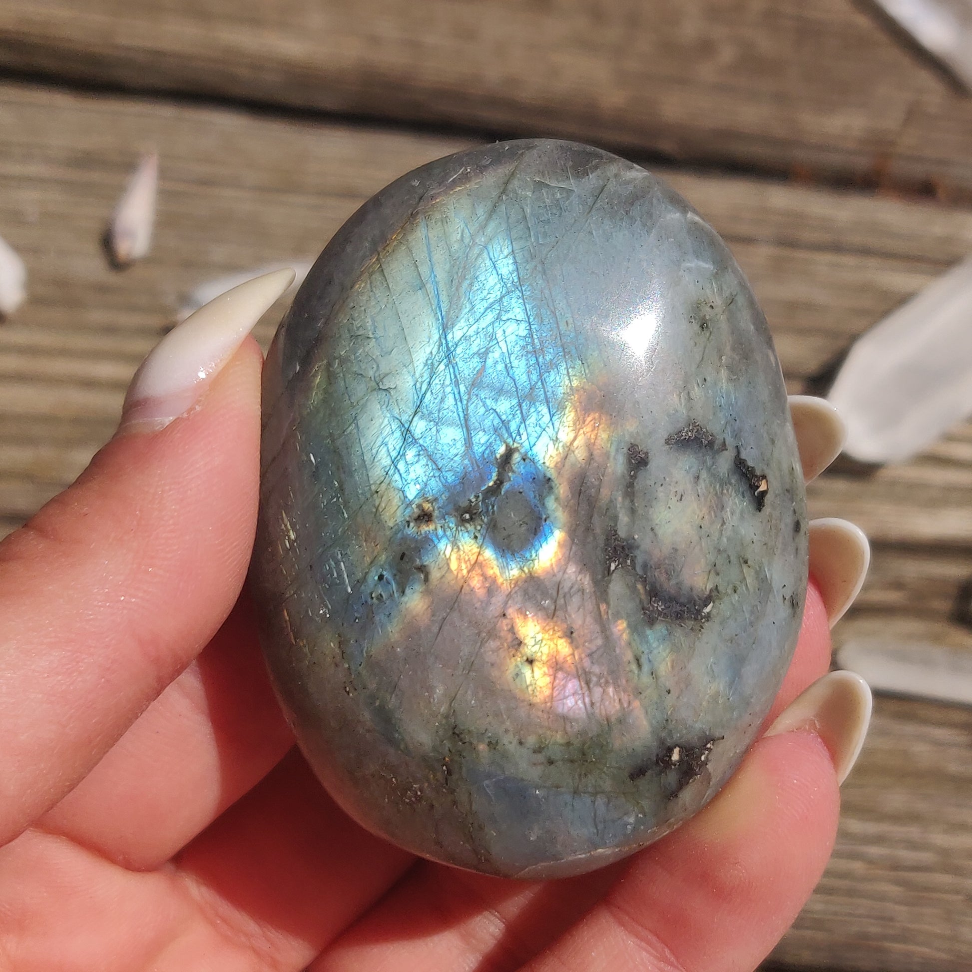 Labradorite Palm Stone (#218) - Simply Affinity