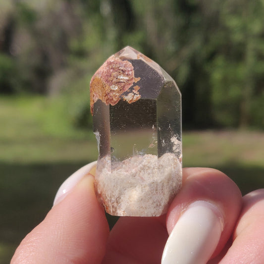 Garden Quartz Point, Lodolite Point (#10P)