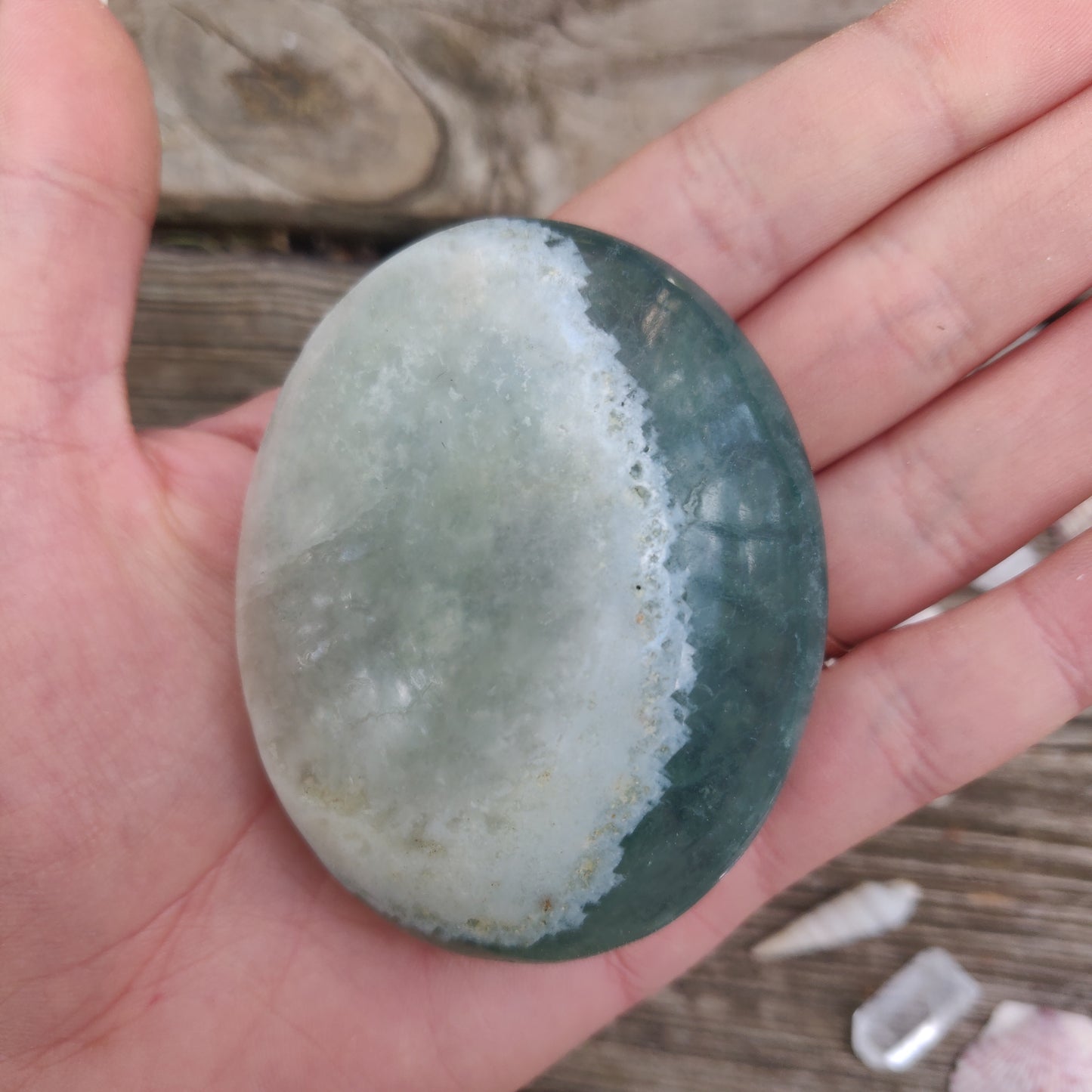 Fluorite Palm Stone (#6)