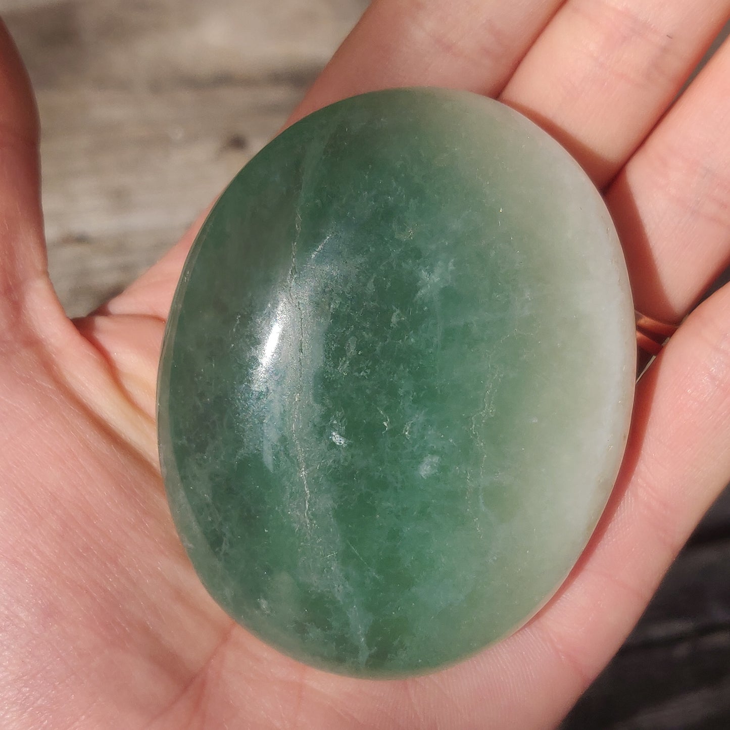 Fluorite Palm Stone (#6)
