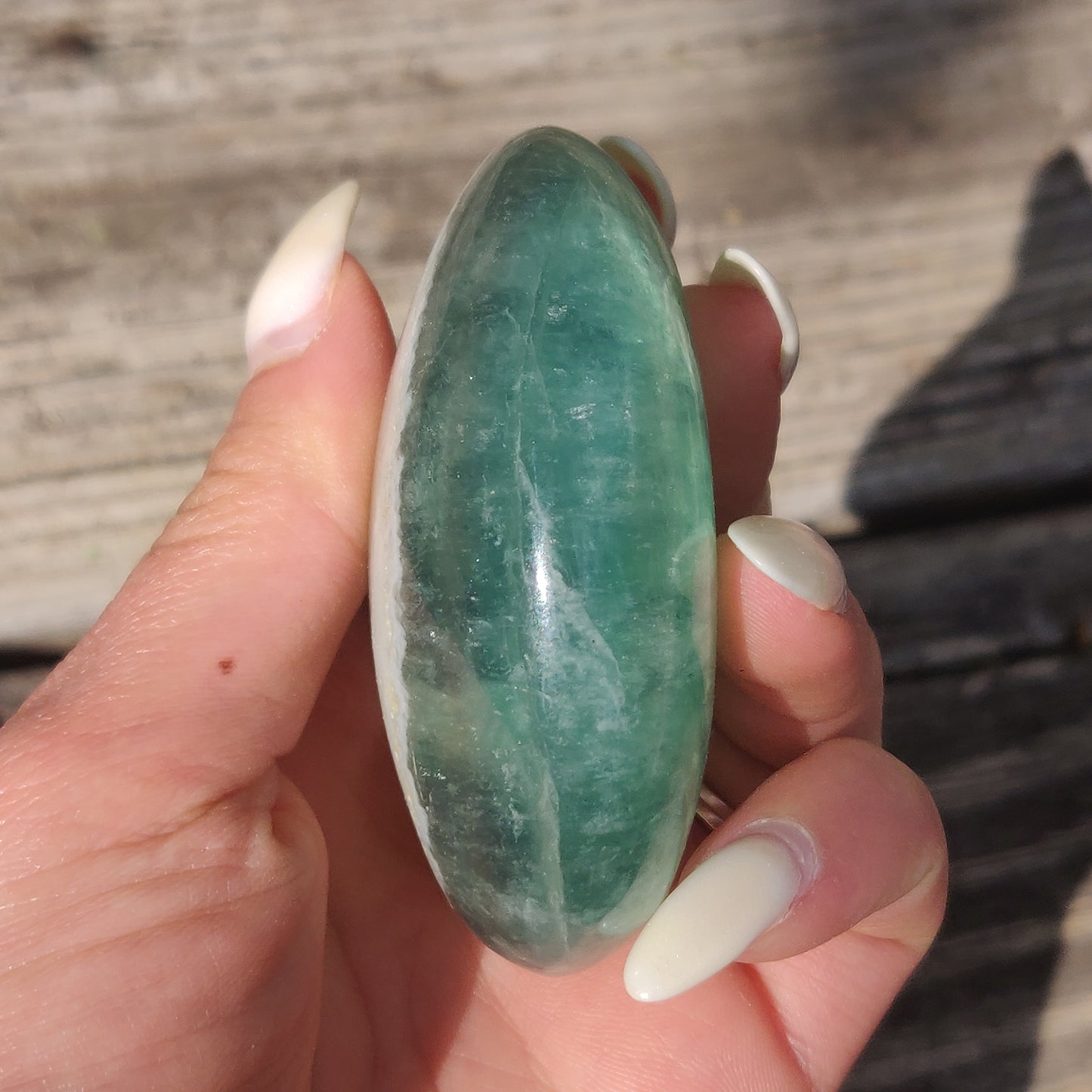 Fluorite Palm Stone (#6)