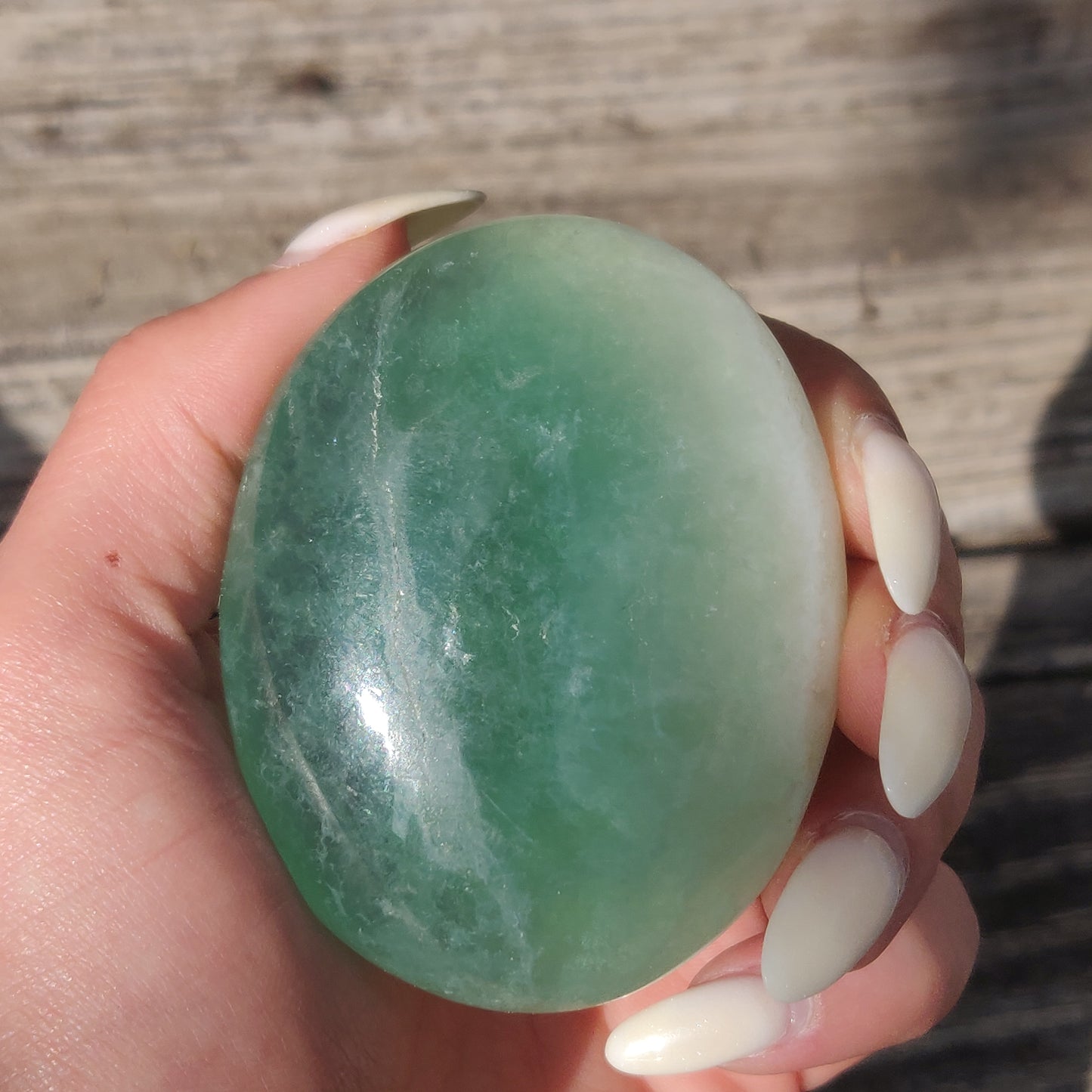 Fluorite Palm Stone (#6)