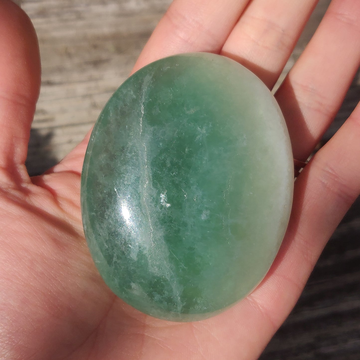 Fluorite Palm Stone (#6)