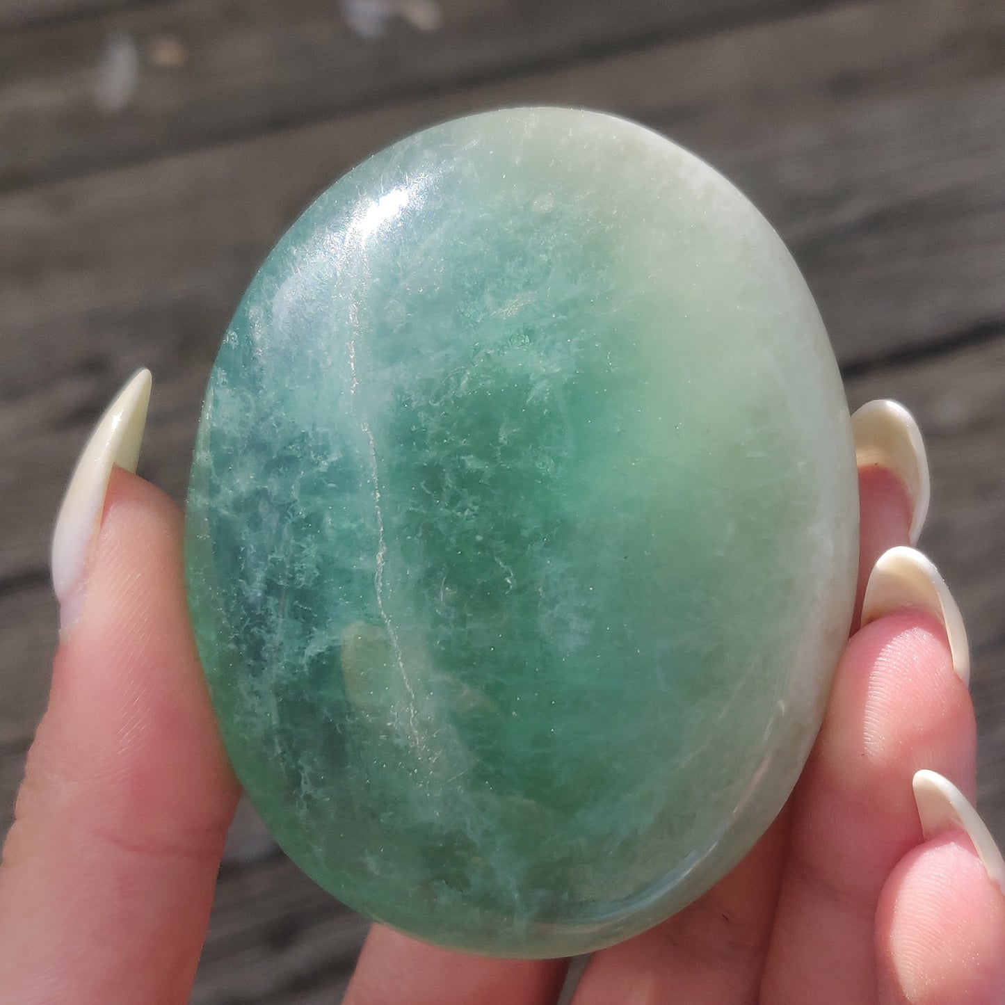 Fluorite Palm Stone (#6)
