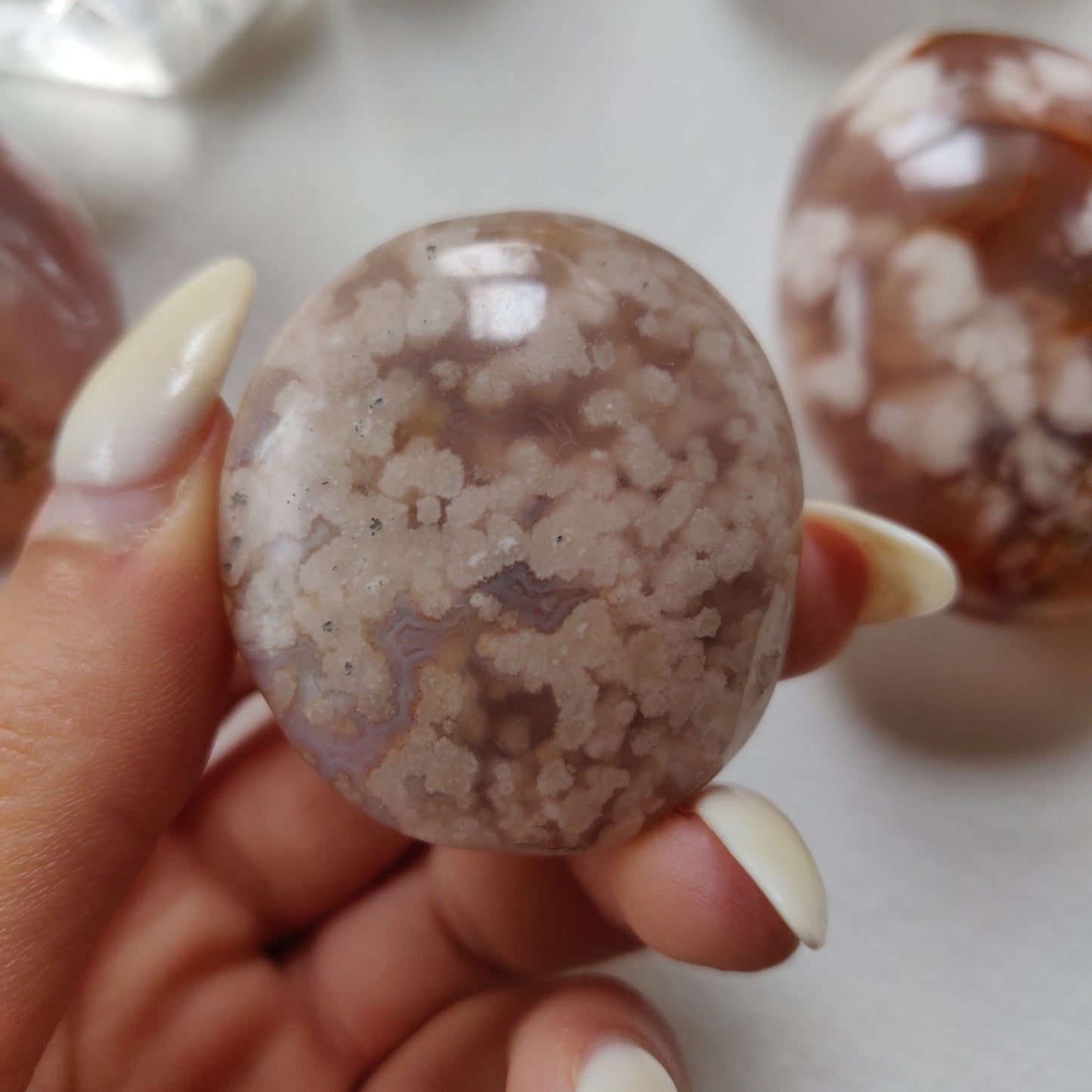 Flower Agate Pocket Stone (#1)
