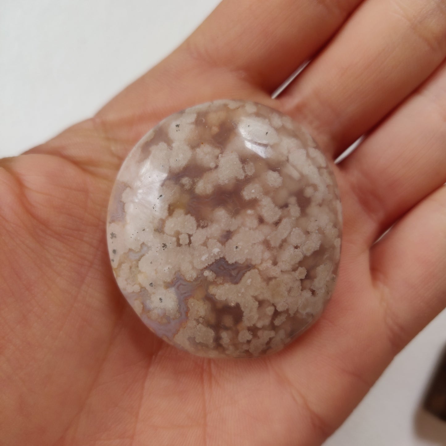 Flower Agate Pocket Stone (#1)