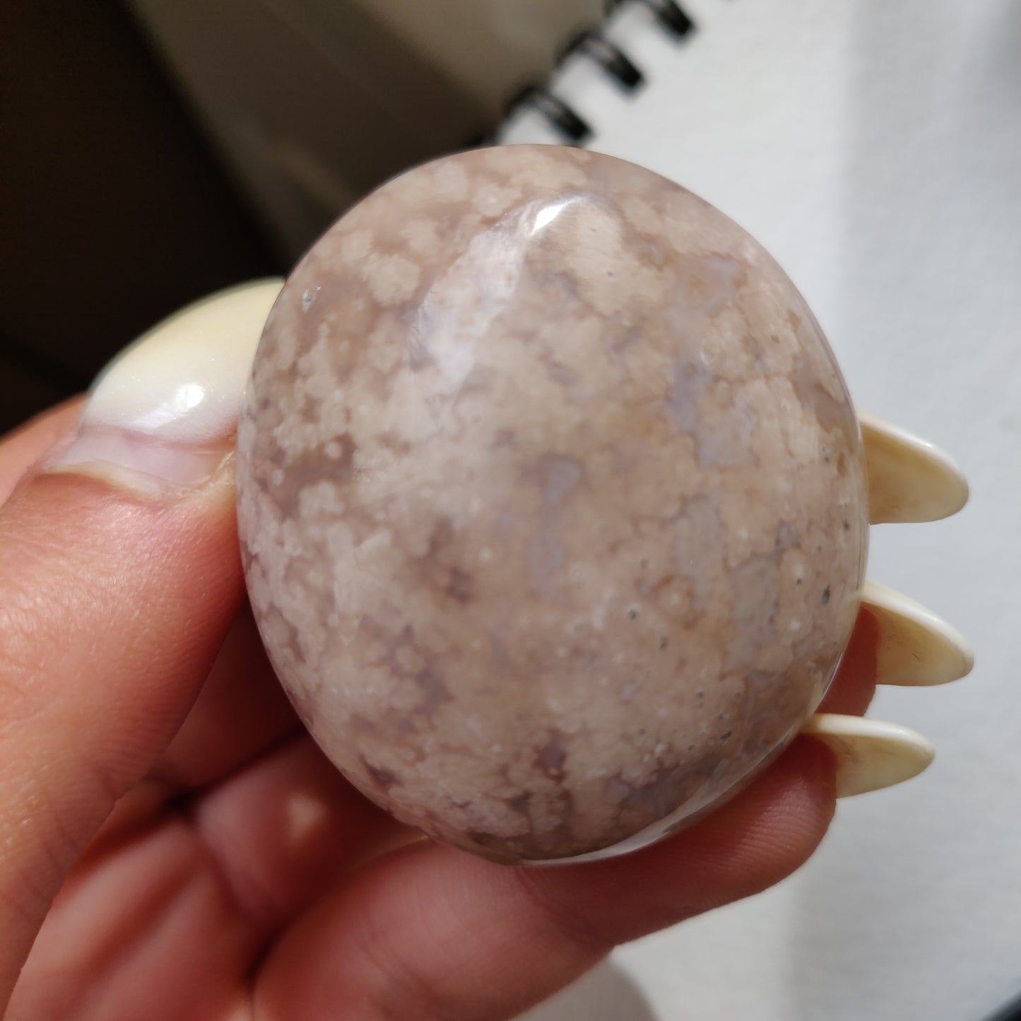 Flower Agate Pocket Stone (#1)