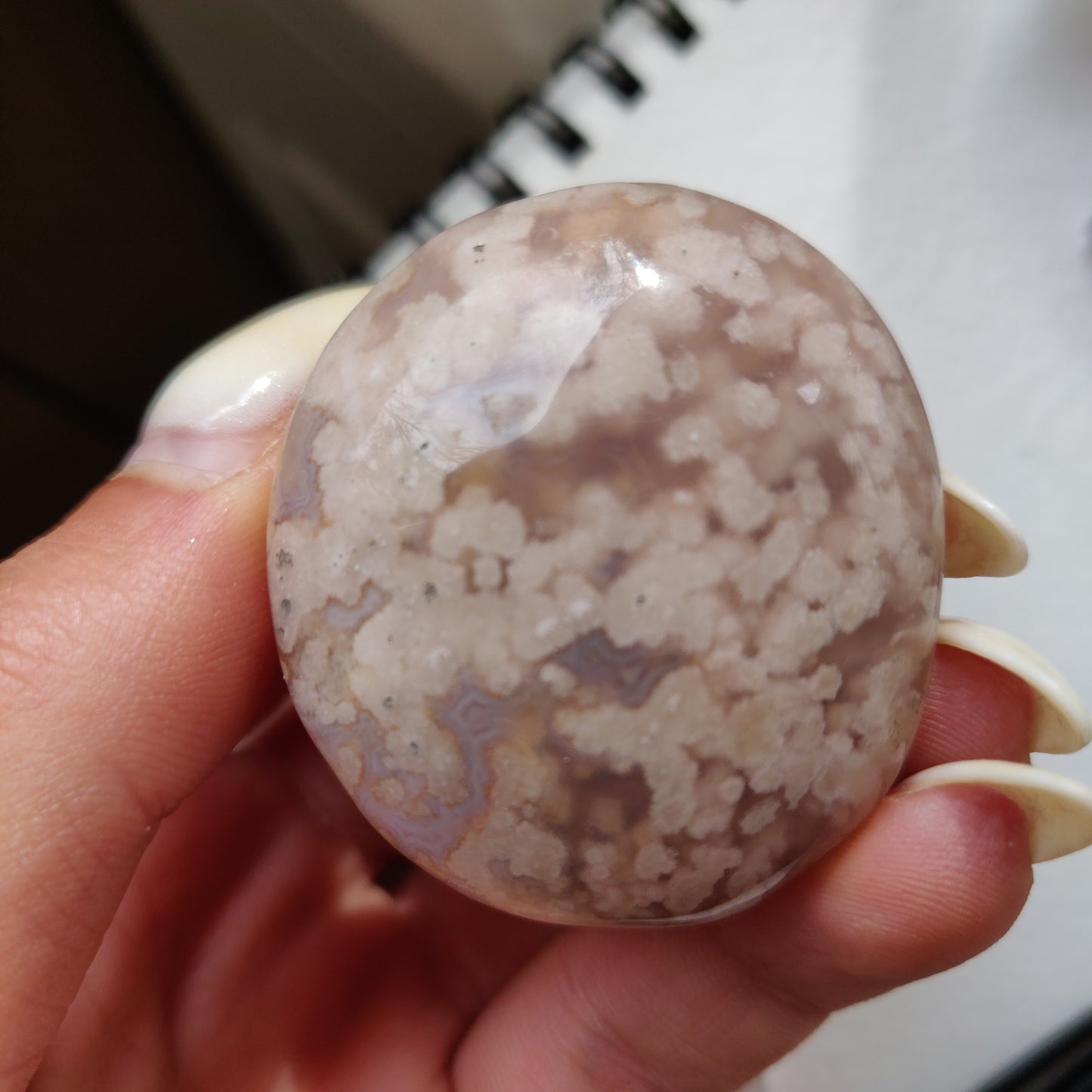 Flower Agate Pocket Stone (#1)