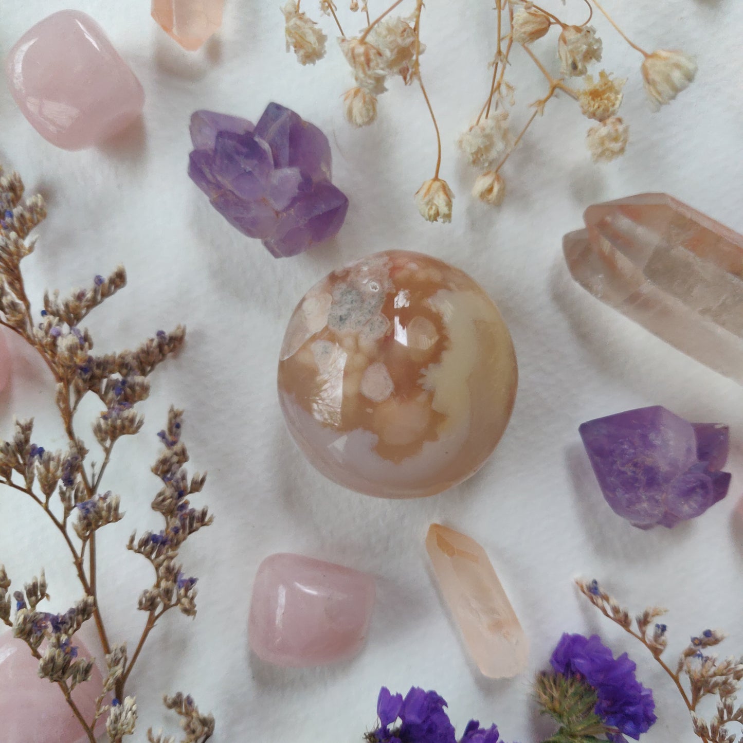 Flower Agate Pocket Stone (#10)