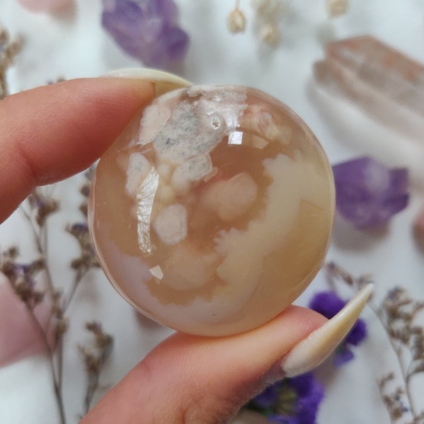 Flower Agate Pocket Stone (#10)