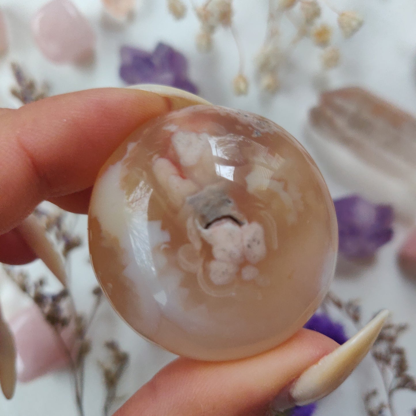 Flower Agate Pocket Stone (#10)