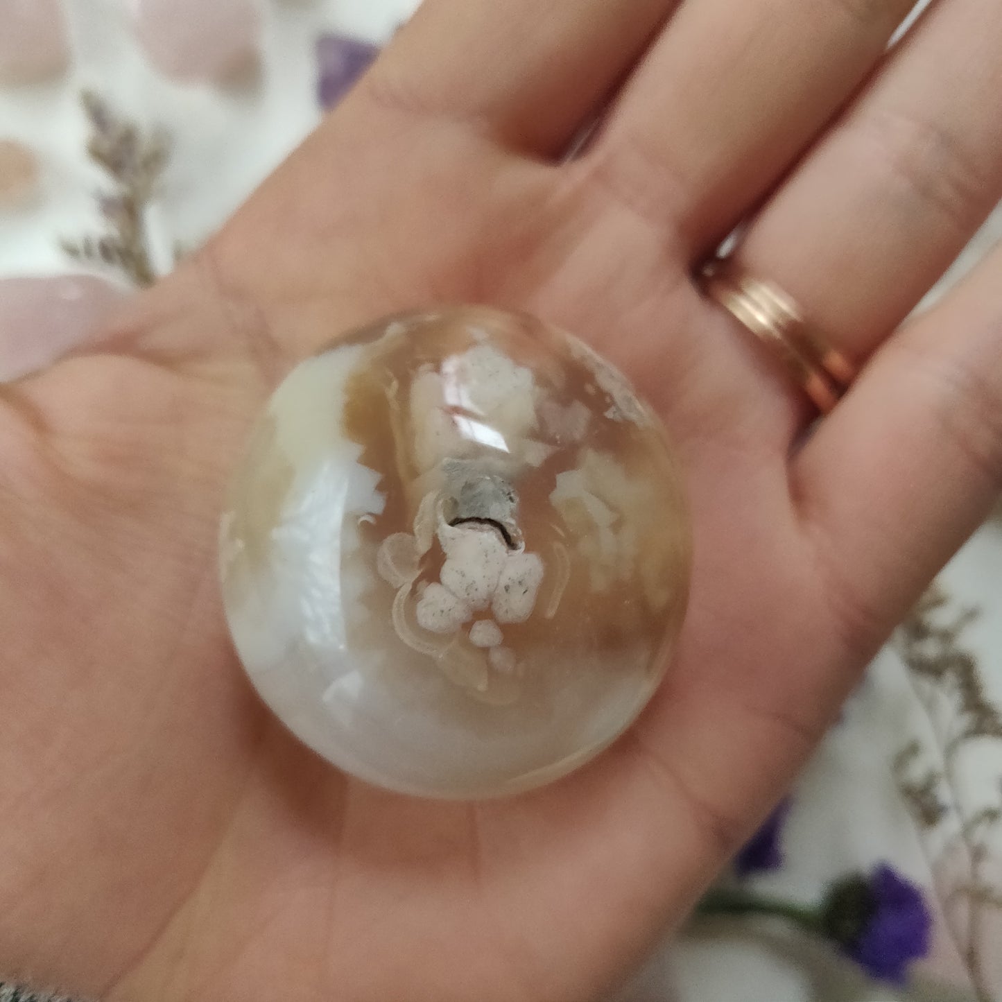 Flower Agate Pocket Stone (#10)