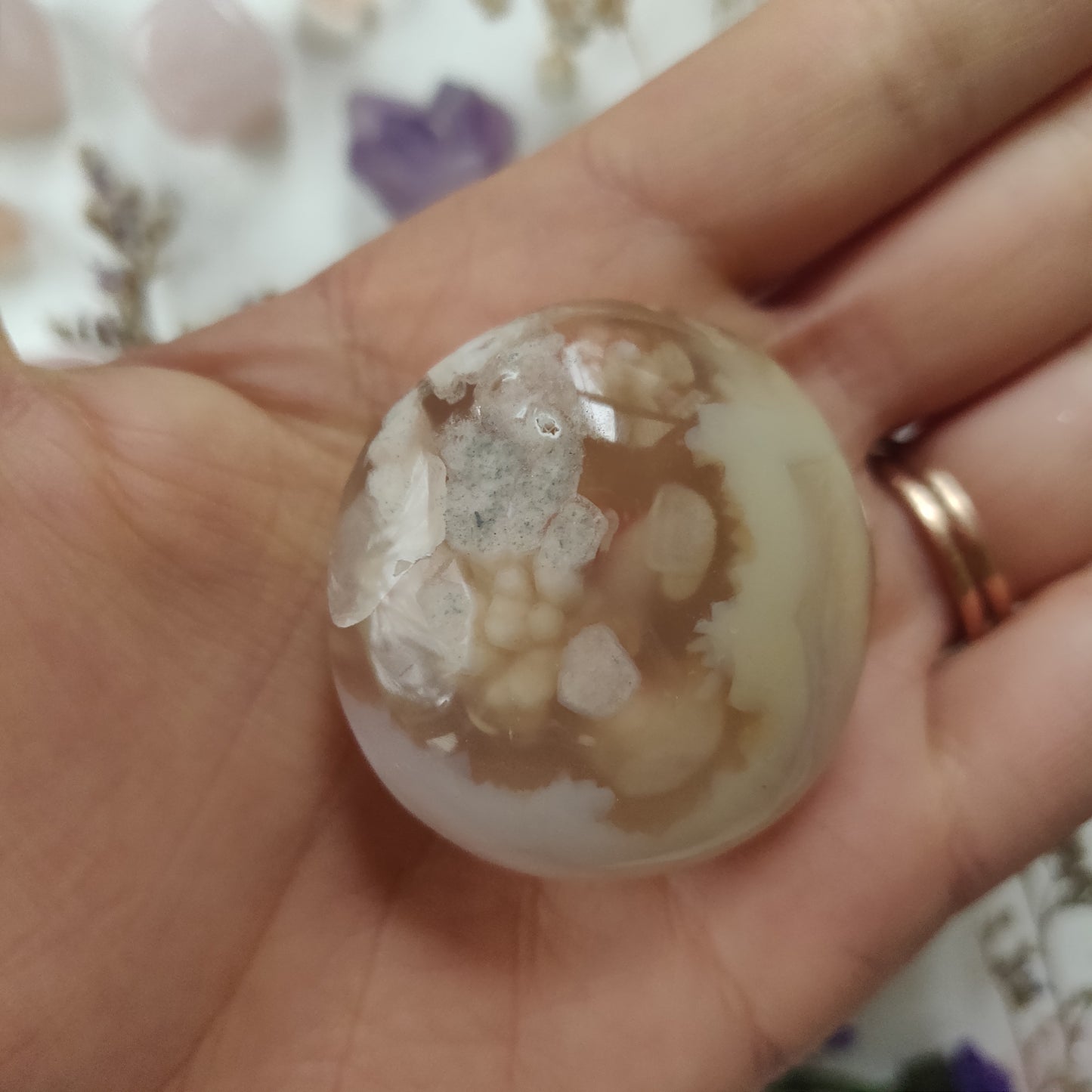 Flower Agate Pocket Stone (#10)