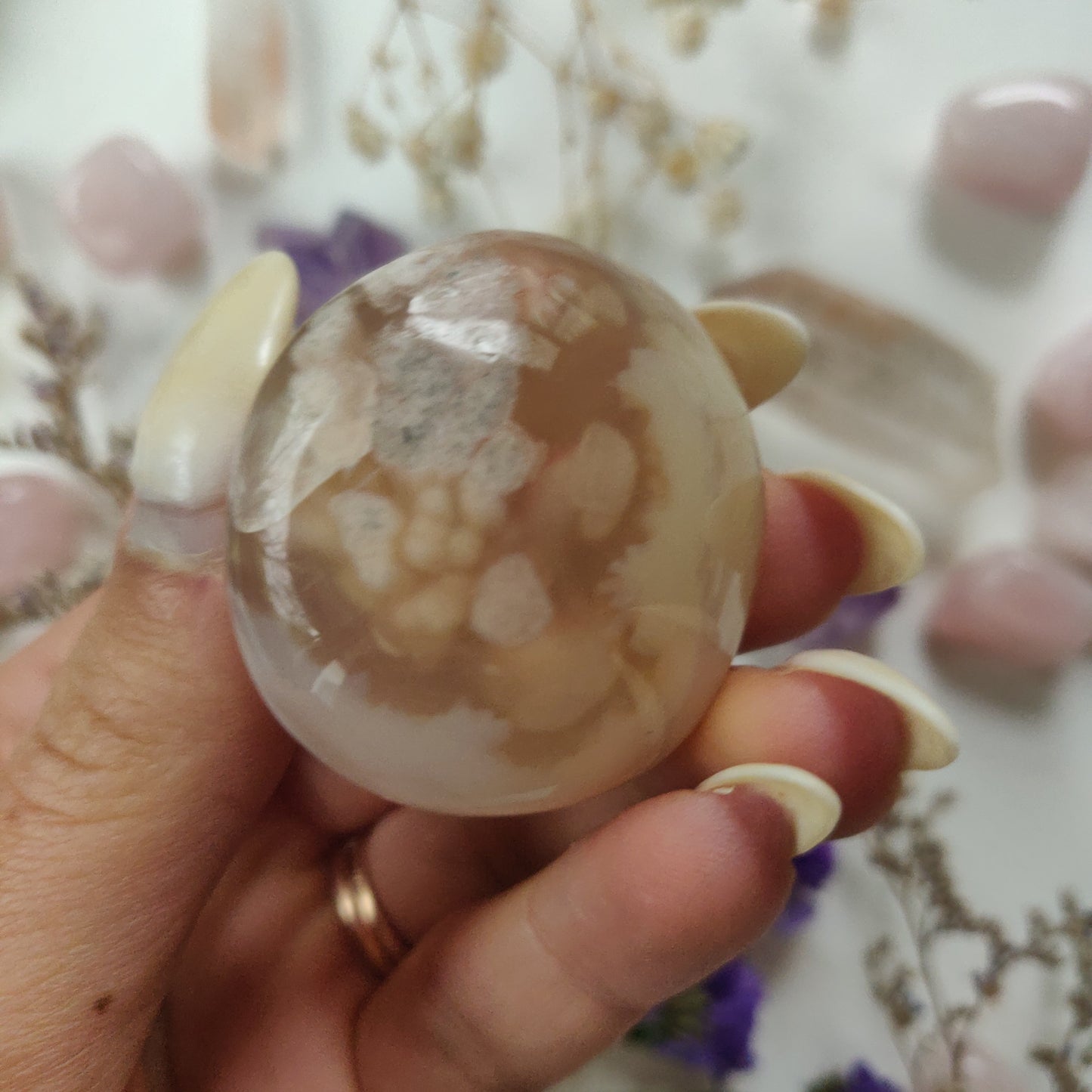 Flower Agate Pocket Stone (#10)