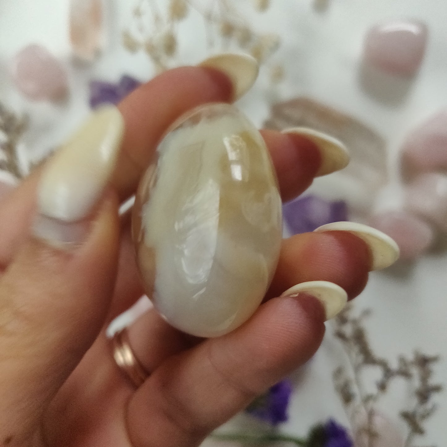 Flower Agate Pocket Stone (#10)