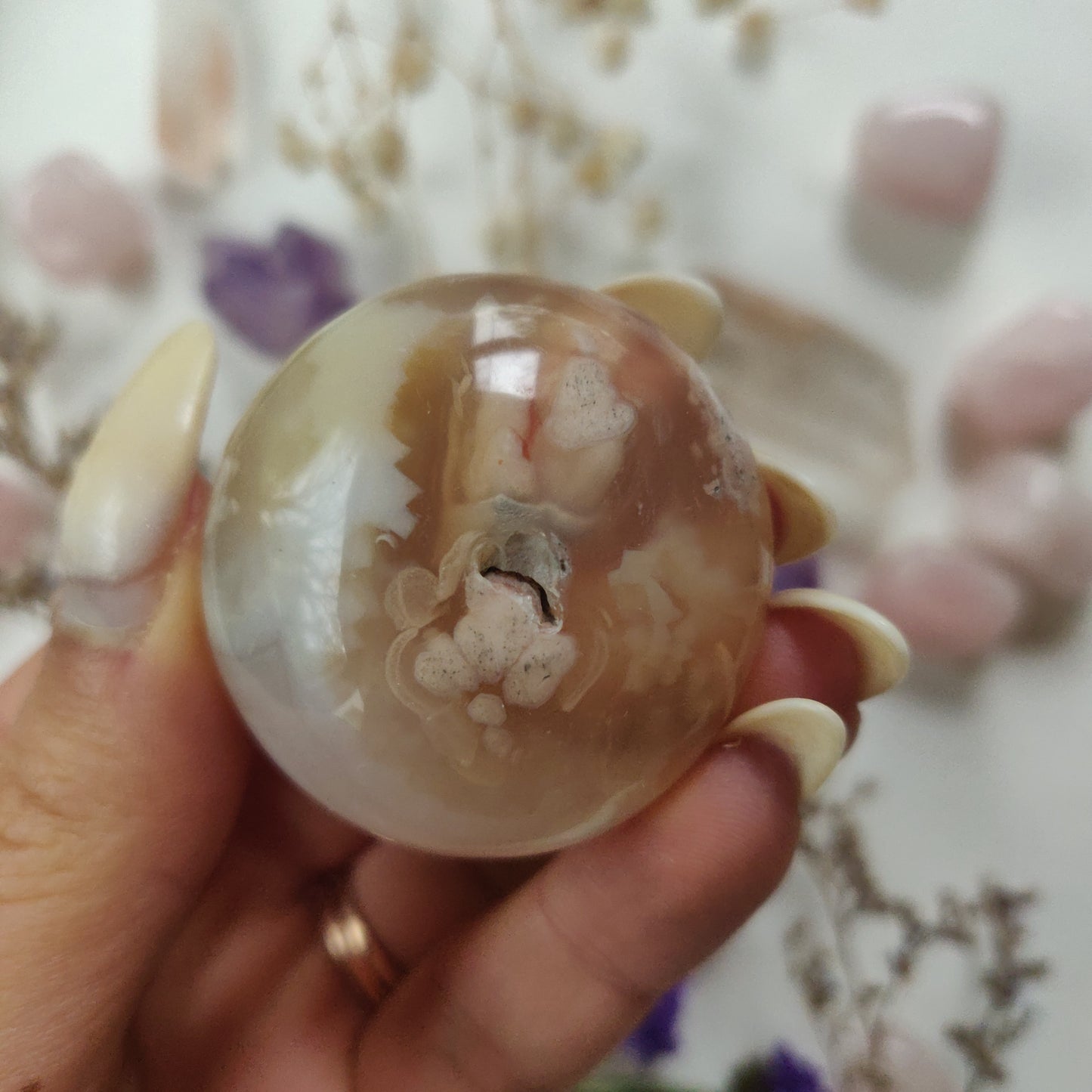 Flower Agate Pocket Stone (#10)