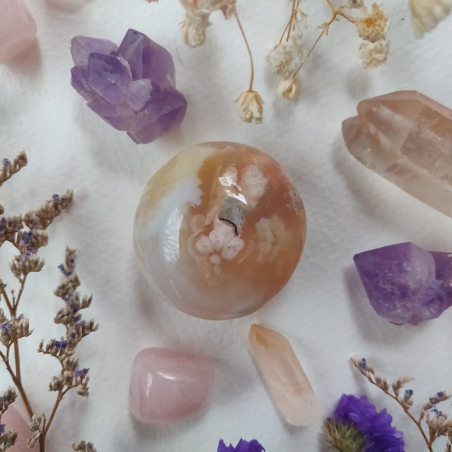 Flower Agate Pocket Stone (#10)