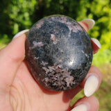 Rhodonite Palm Stone with Flash (#3)