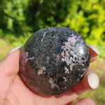 Rhodonite Palm Stone with Flash (#3)