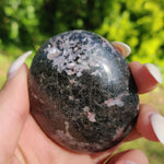 Rhodonite Palm Stone with Flash (#3)