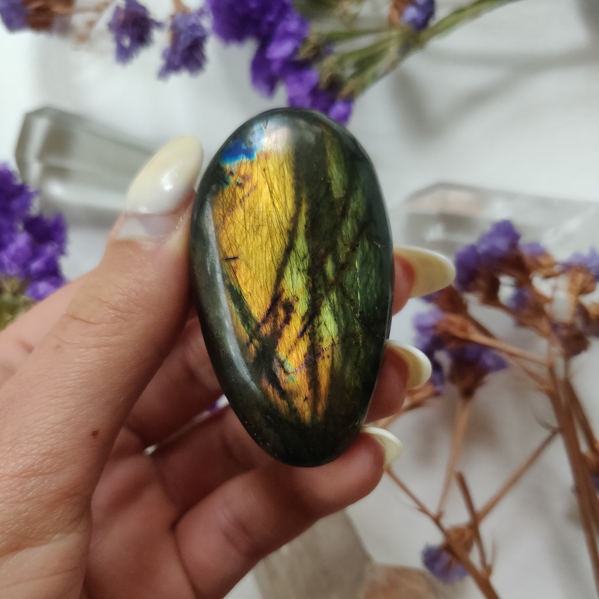 Labradorite Palm Stone (#238) - Simply Affinity