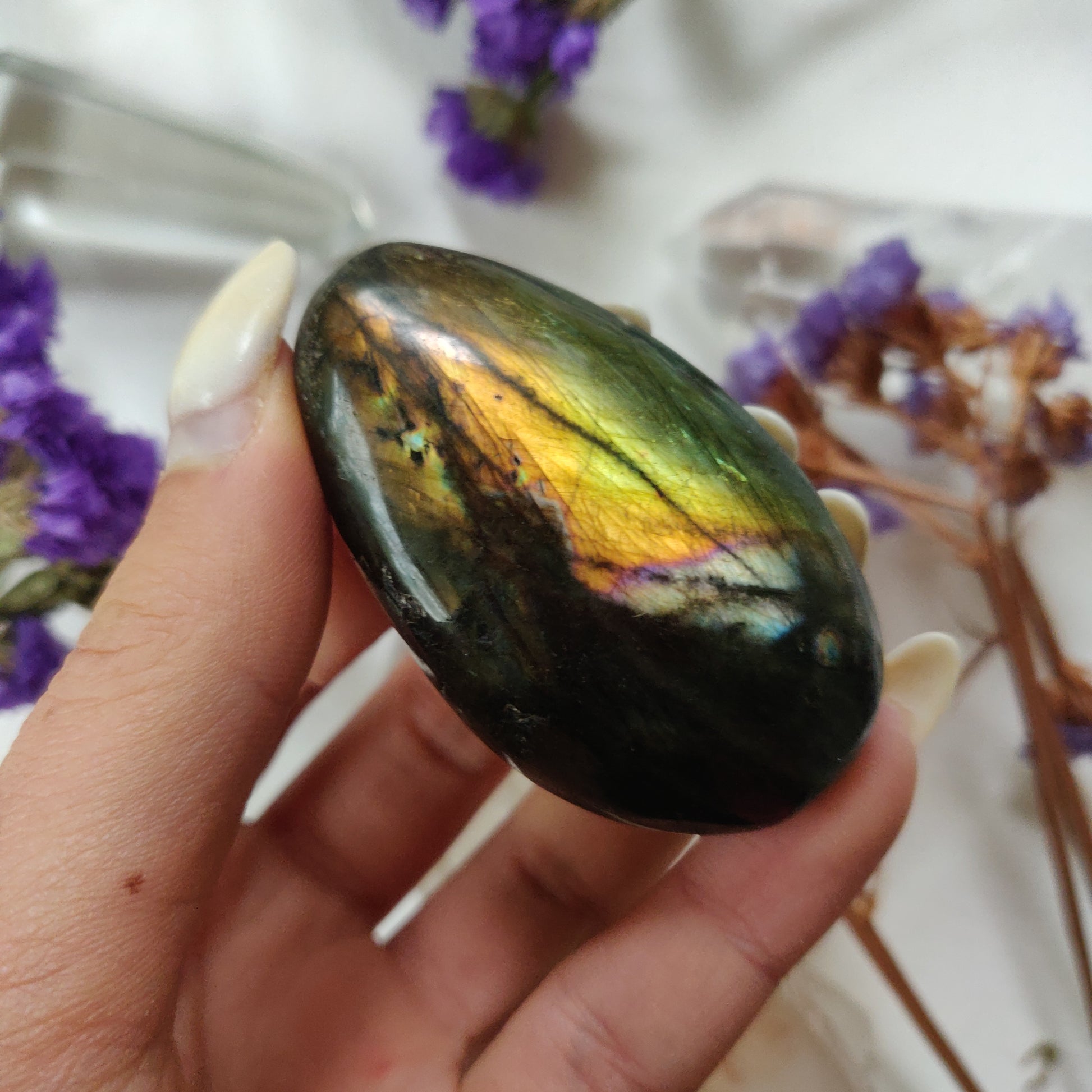 Labradorite Palm Stone (#238) - Simply Affinity