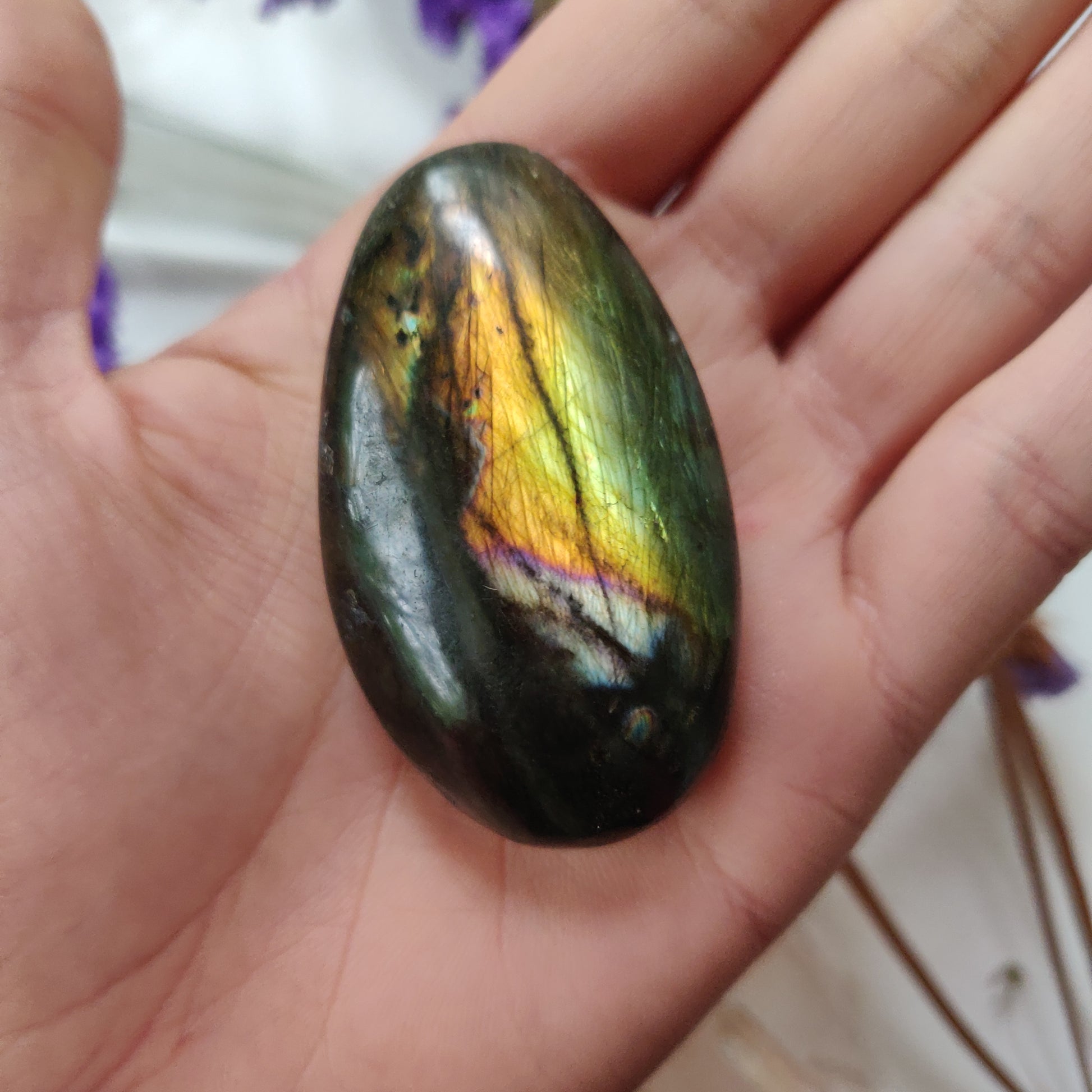 Labradorite Palm Stone (#238) - Simply Affinity