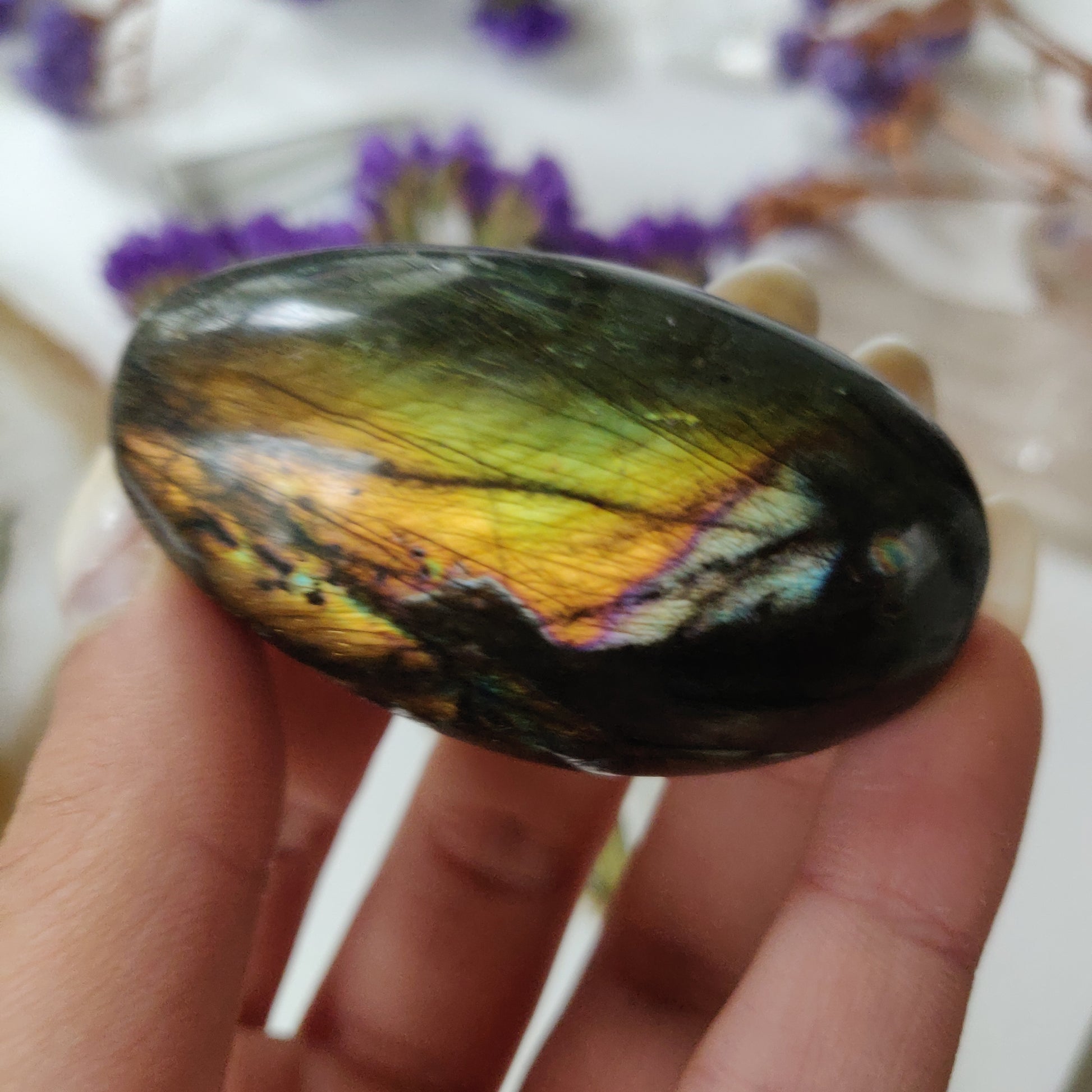 Labradorite Palm Stone (#238) - Simply Affinity