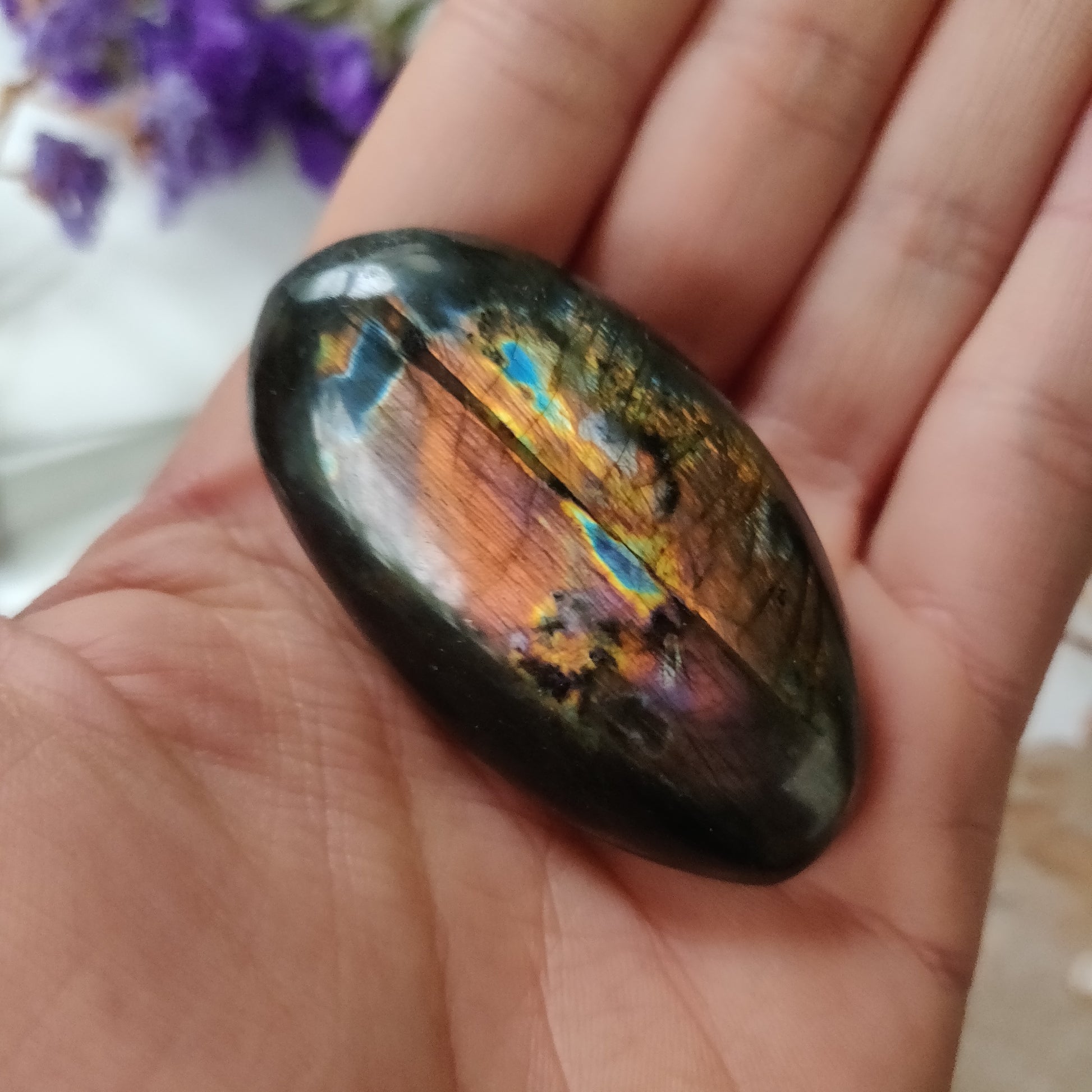 Labradorite Palm Stone (#237) - Simply Affinity