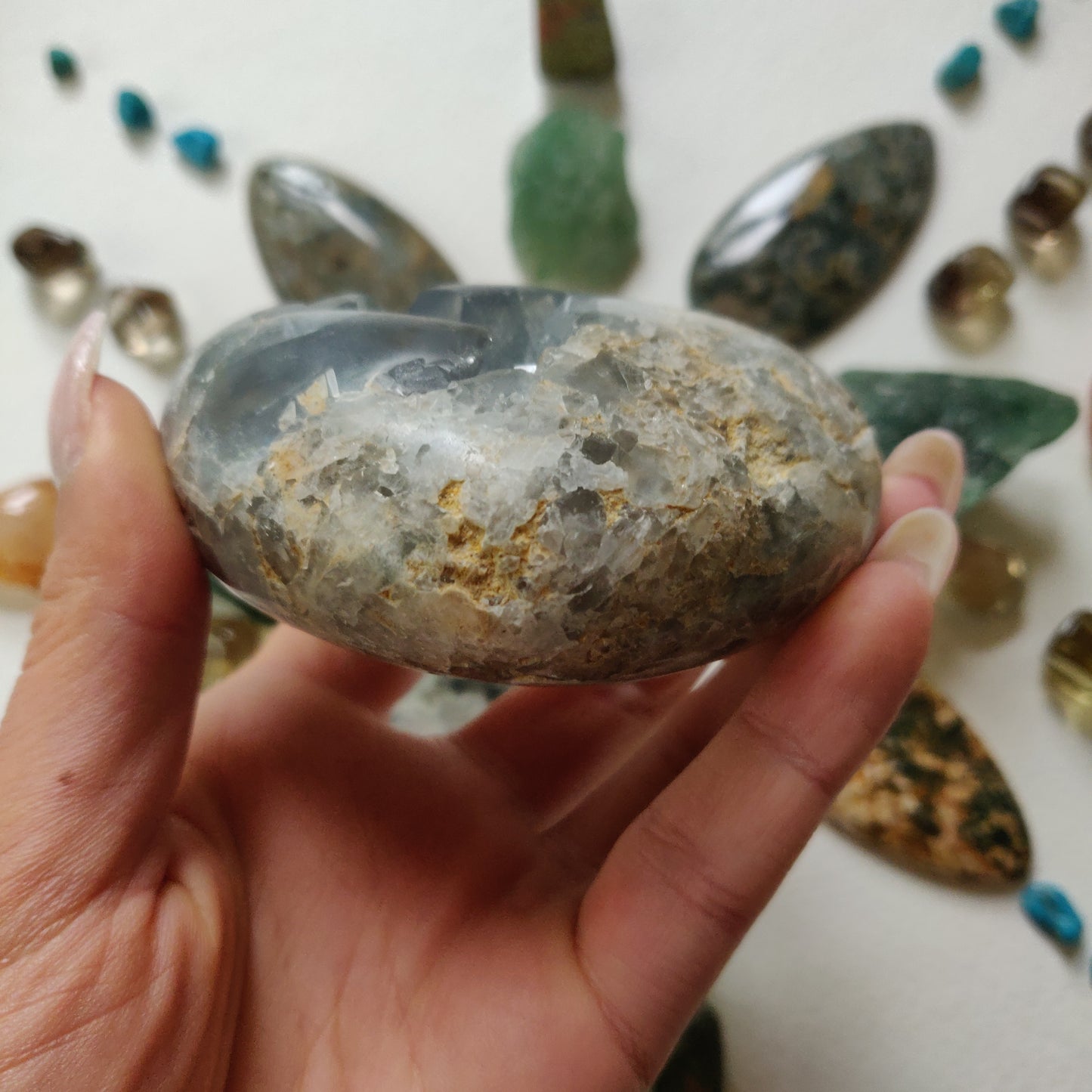 Celestite Geode Heart (#1C)