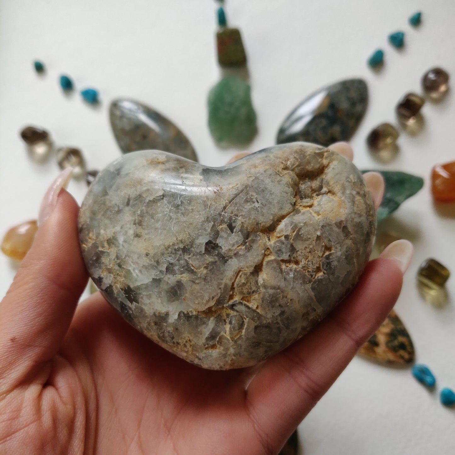 Celestite Geode Heart (#1C)