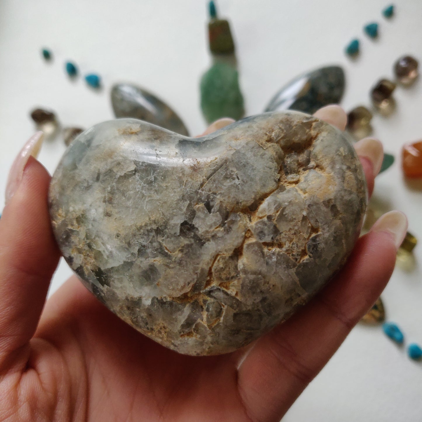 Celestite Geode Heart (#1C)