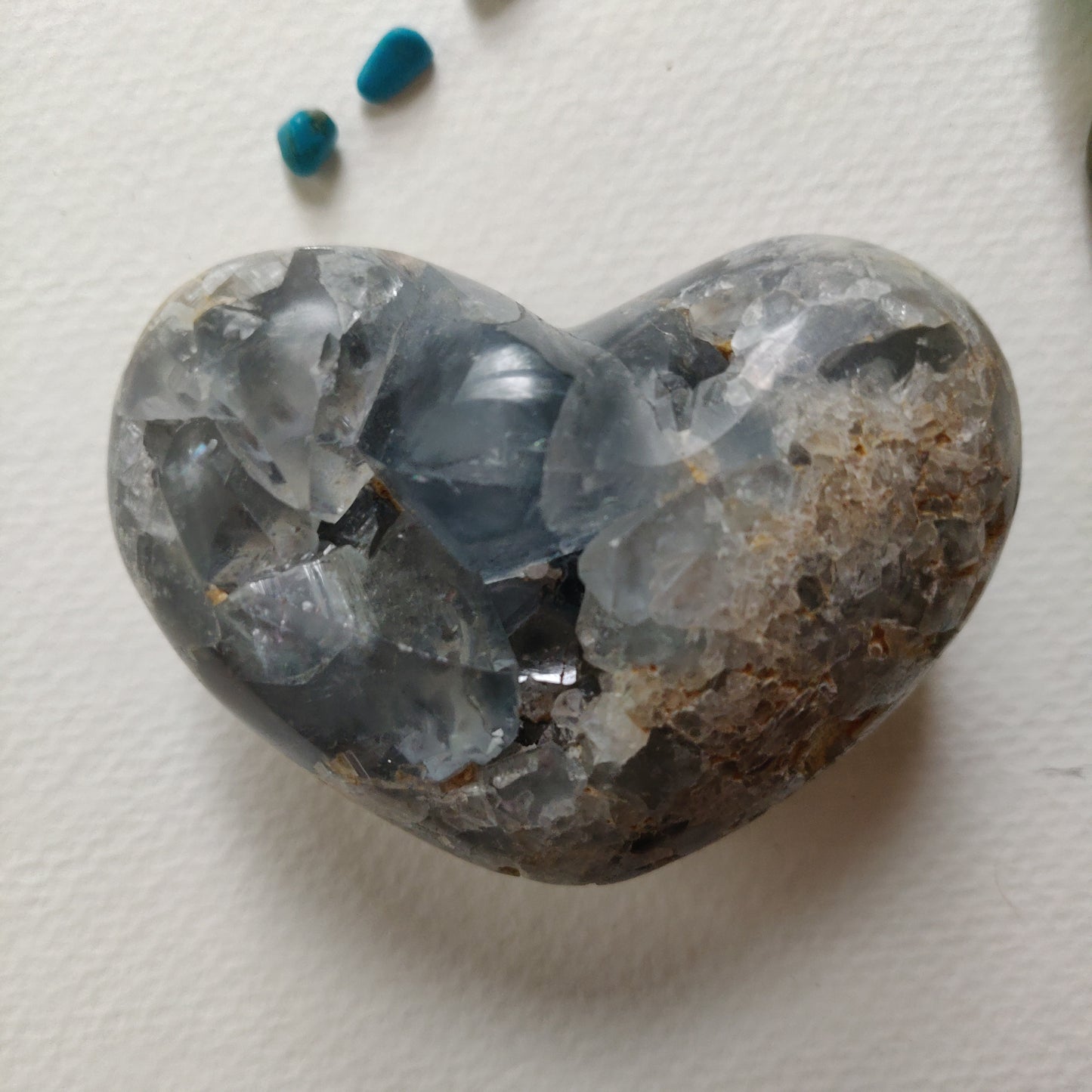 Celestite Geode Heart (#1C)