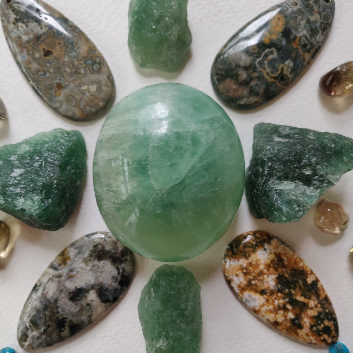 Fluorite Palm Stone (#5)