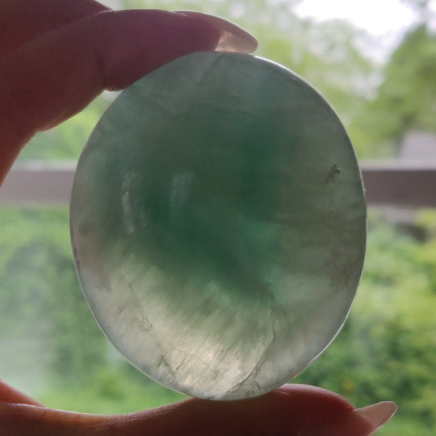 Fluorite Palm Stone (#5)