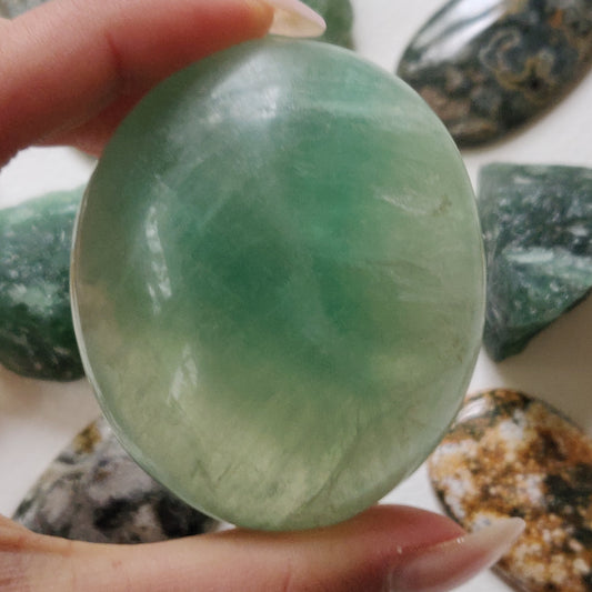 Fluorite Palm Stone (#5)