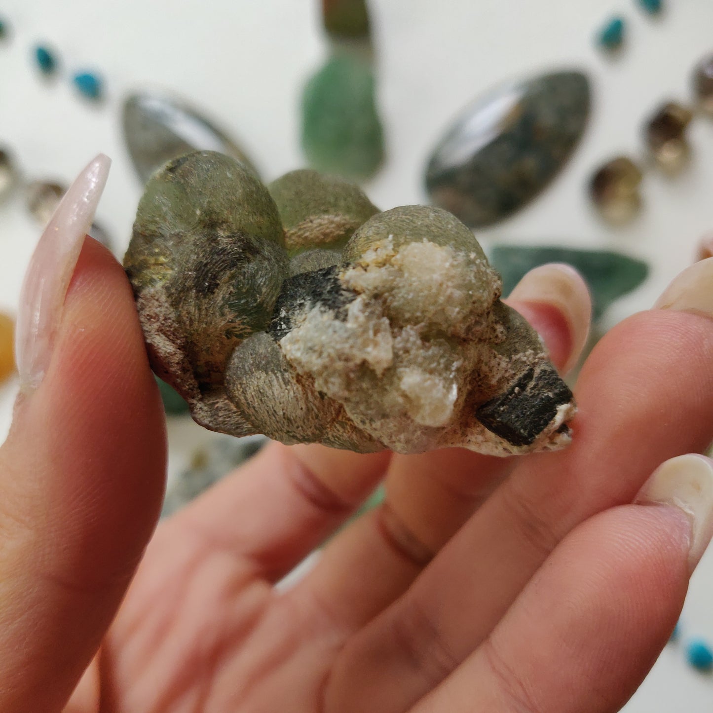 Prehnite Specimen with Epidote (#5)