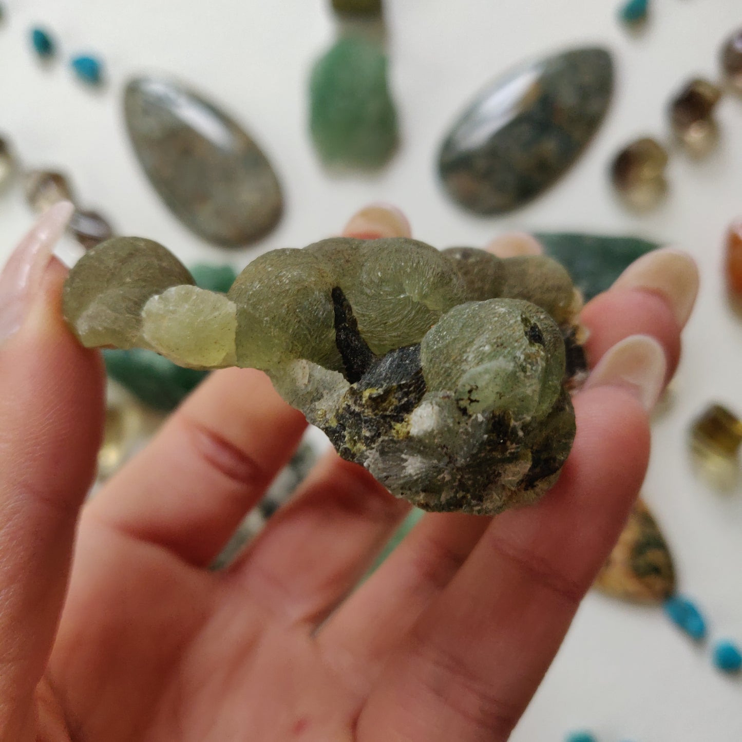 Prehnite Specimen with Epidote (#5)