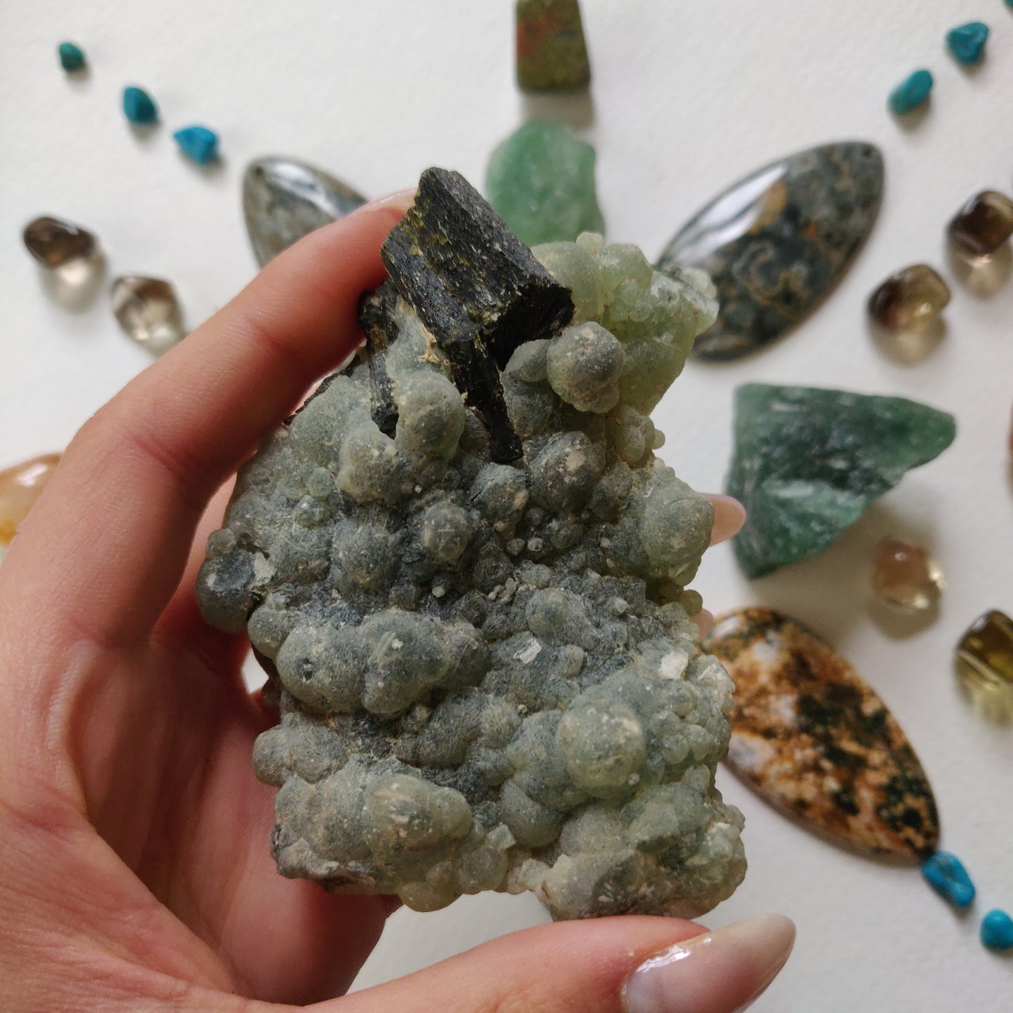 Prehnite Specimen with Epidote (#4)