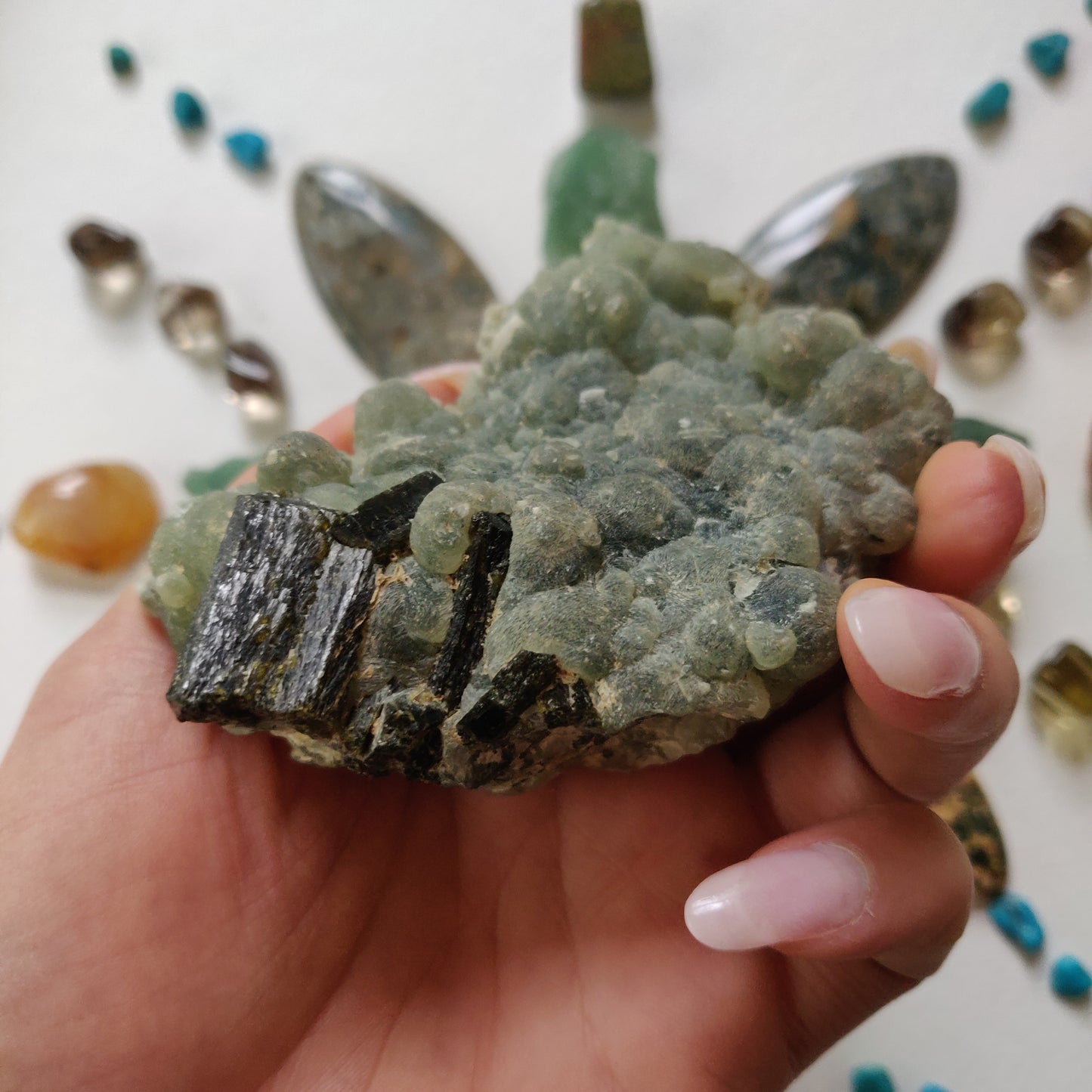 Prehnite Specimen with Epidote (#4)