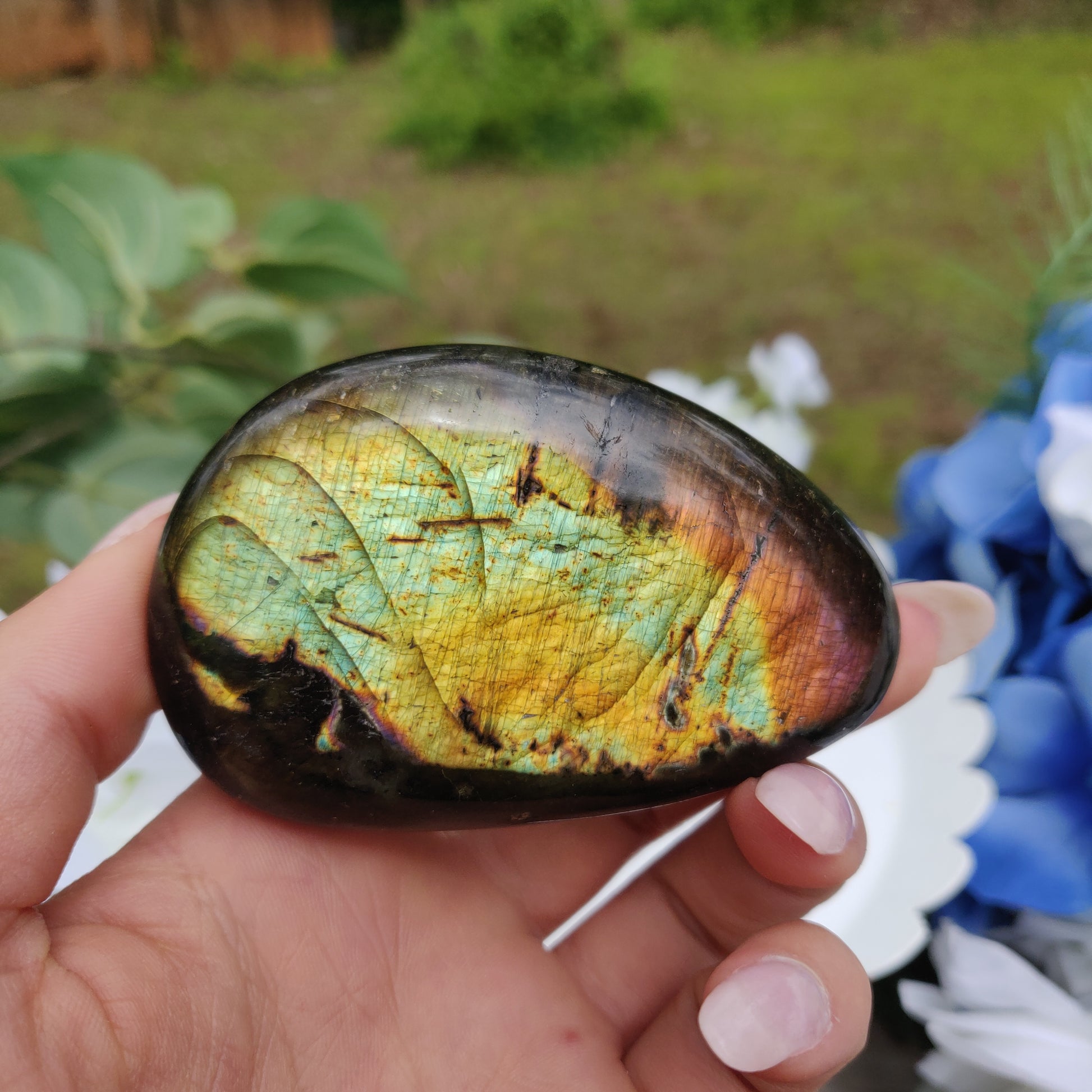Labradorite Palm Stone (#58) - Simply Affinity