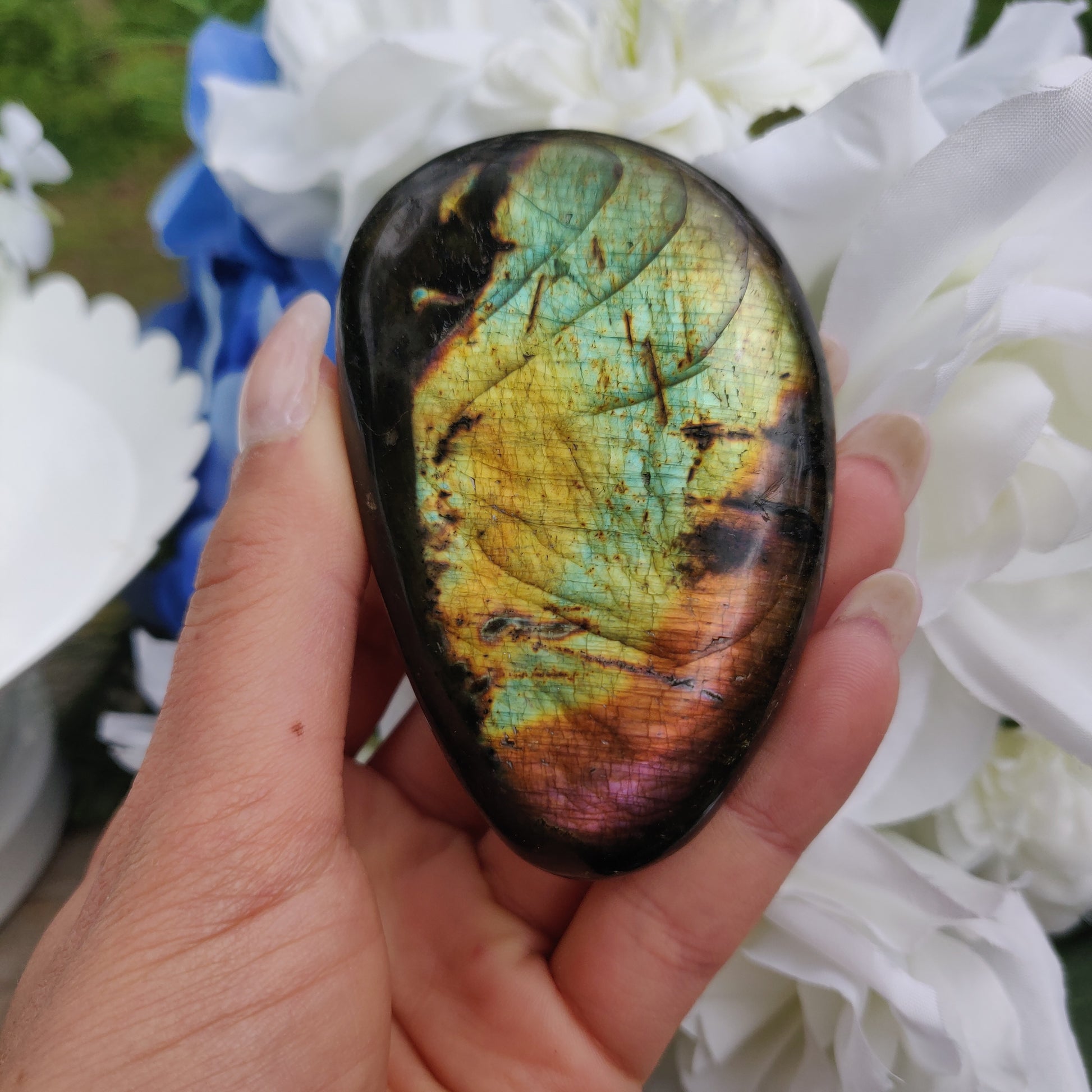 Labradorite Palm Stone (#58) - Simply Affinity